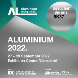 Besuchen Sie uns auf der Aluminium 2022 am Stand 5K37